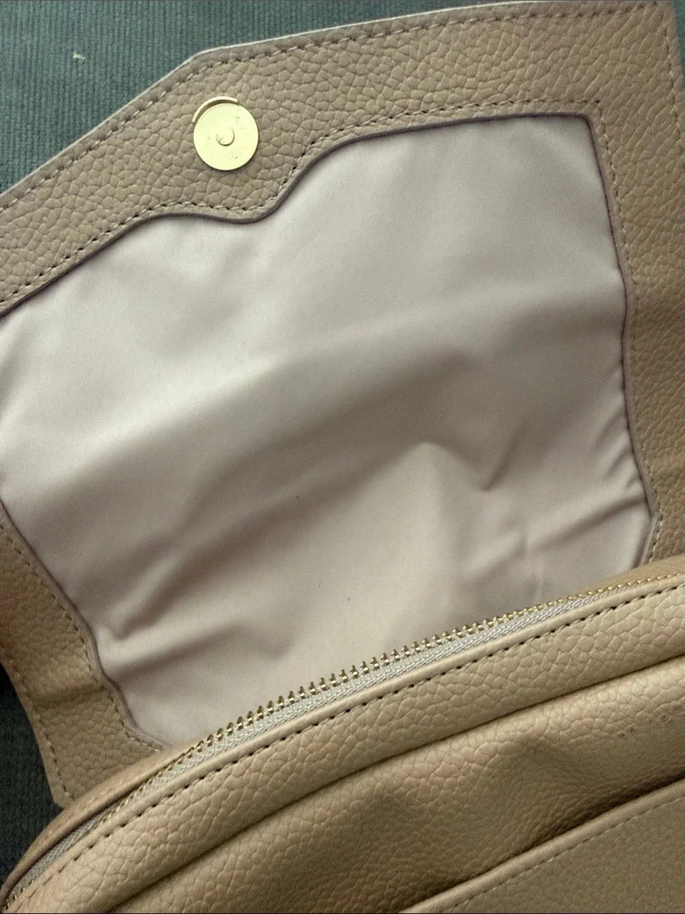 Freshly Picked Pebbled Leather Crossbody Belt Bag in Taupe